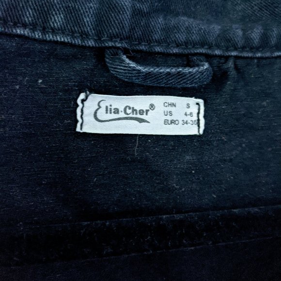 Black Oversized Denim Jacket - Picture 4 of 4